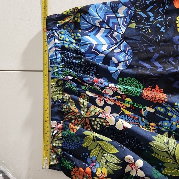 Loft Skirt Womens Size XXS Petite birds flowers Floral - Picture 8 of 11